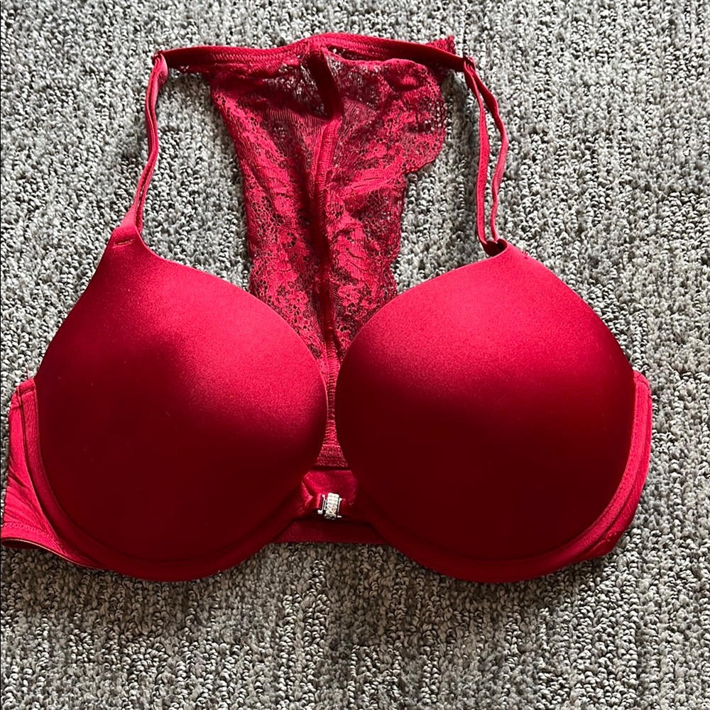 La SENZA Bold Red Lace Back Bra